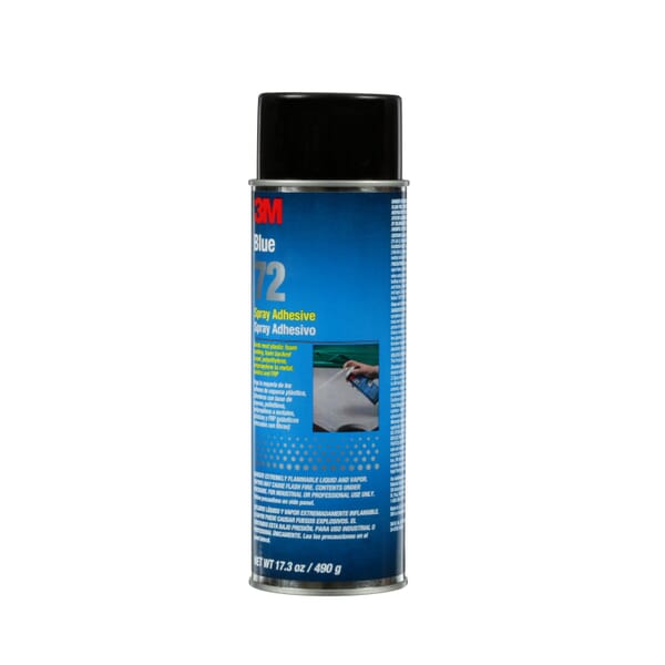 3M 7000046588 72 Pressure Sensitive Spray Adhesive, 24 fl-oz Aerosol Can, Blue