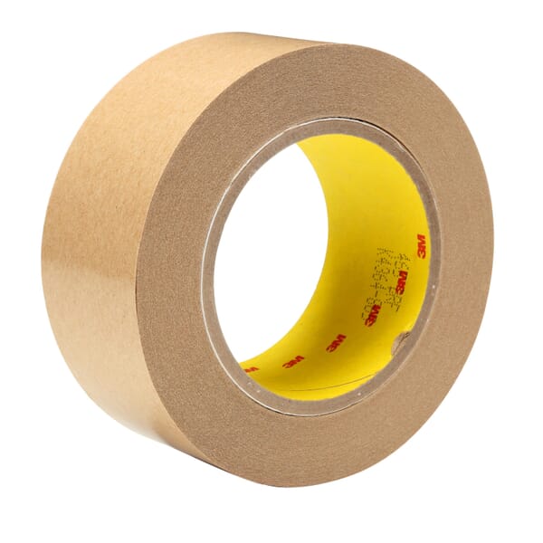 3M 7000048400 465 Adhesive Transfer Tape, 60 yd L 2 in W, 2 mil THK, Acrylic Adhesive, Tan