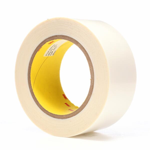 3M 7000048429 444 Double Coated Film Tape, 36 yd L 2 in W, 3.9 mil THK, Polyester Backing, Transparent