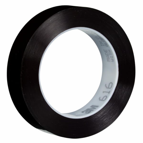3M 7000001106 616 Film Tape, 72 yd L 1 in W, 2.4 mil THK, Rubber Adhesive, UPVC Backing, Ruby Red