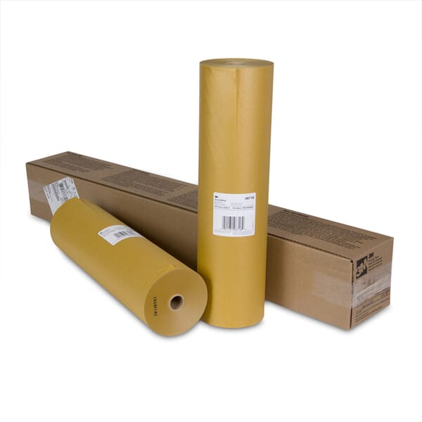 3M 7000051780 Masking Paper, 750 ft Roll L x 18 in W x 2 mil THK, Paper, Gold