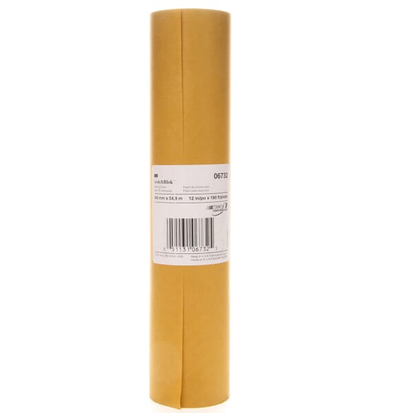 3M 7000051821 06732 Masking Paper, 180 ft L 12 in W 0.2 in THK, Brown