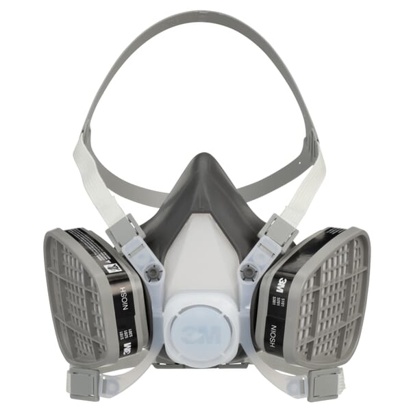 3M 7000052079 5000 Disposable Half Facepiece Respirator Assembly, Resists: Acid Gas, Chlorine, Hydrogen Chloride, Hydrogen Fluoride, Hydrogen Sulfide, Organic Vapors and Sulfur Dioxide
