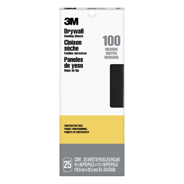 3M 7000052281 99432NA Sanding Sheet, 11.25 in L 4.1875 in W, 100 Grit, Aluminum Oxide Abrasive