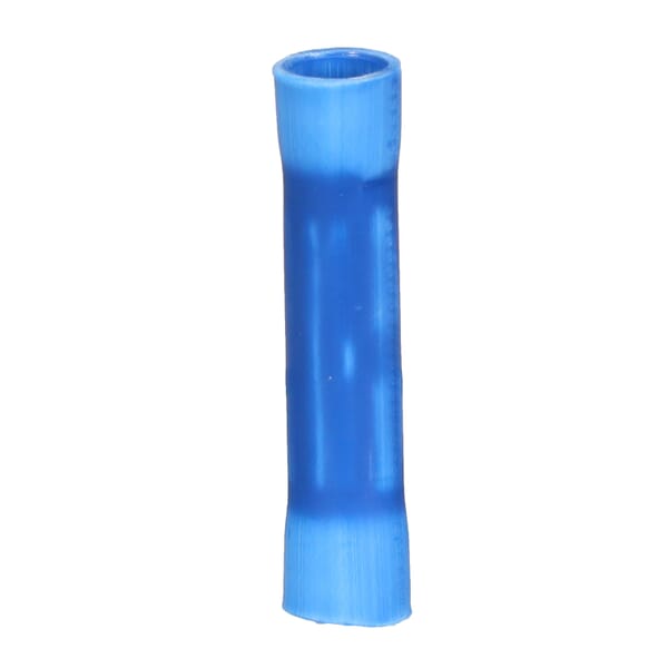 3M 7000058839 Insulated Butt Connector, 16 to 14 AWG Conductor, 1 in L, Butted Barrel, Copper/Vinyl, Blue