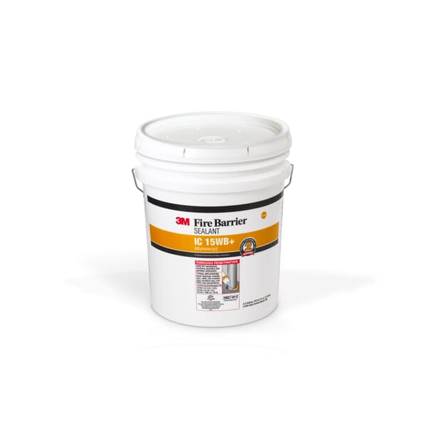 3M 7000059404 Intumescent Fire Barrier Sealant, Pail Container, Composition: Calcium Carbonate, Water, Polymer NJTS Reg. No. 04499600-7314, Sodium Silicate, Zinc Borate 2335, Fiberglass , Quartz Silica, 3 hr Fire Rating, Yellow, 40 to 122 deg F