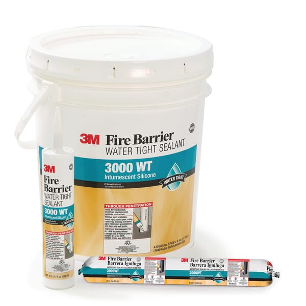 3M 7000059413 Watertight Fire Barrier Sealant, Sausage Pack Container
