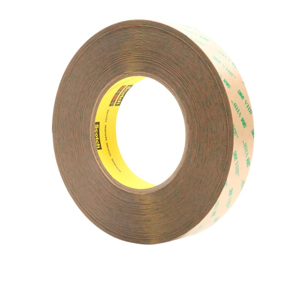 3M 7000115598 Double Sided Transfer Tape, 60 yd L x 1 in W, 9.2 mil THK, 5 mil 100MP Acrylic Adhesive, Clear