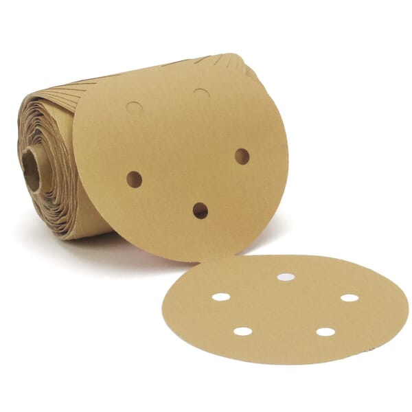 3M 7000118108 216U Roll Disc, 5 in Dia Disc, P80 Grit, Medium Grade, Aluminum Oxide Abrasive, Paper Backing