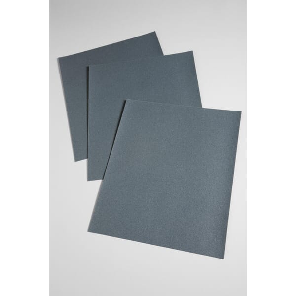 3M 7000118313 431Q Paper Sheet, 11 in L x 9 in W, 240 Grit, Very Fine Grade, Silicon Carbide Abrasive, Paper Backing