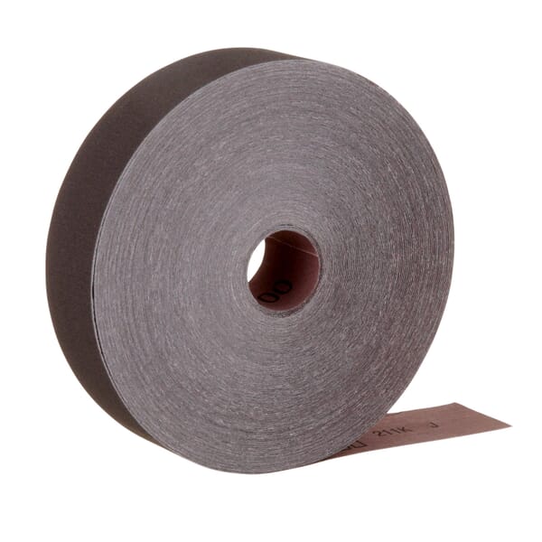3M 7000118334 Utility Cloth Roll, 50 yd L Roll x 2 in W Roll, 100 Grit, Fine Grade, Aluminum Oxide Abrasive, Cloth Backing