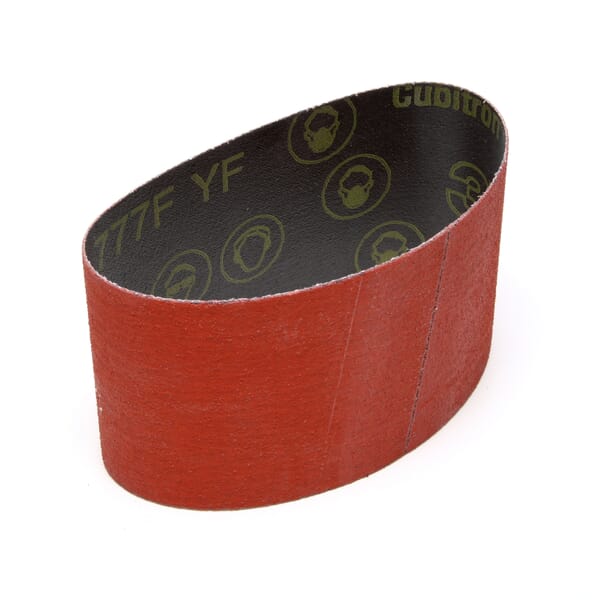 3M 7000118384 777F Fabri-Lok Splice Single-Flex Cloth Belt, 3.5 in W 15.5 in L, 80 Grit, Polyester Cloth Backing