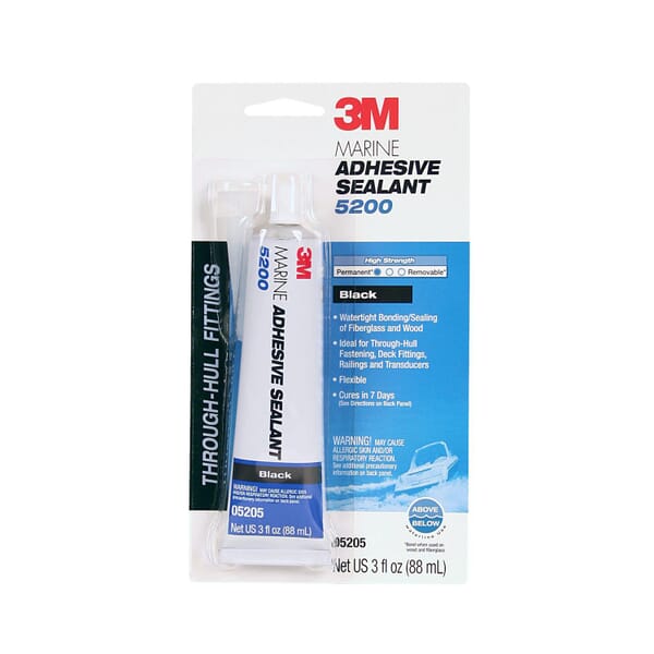 3M 7000118402 5200 Multi-Purpose Sealant, 3 fl-oz Tube, Black