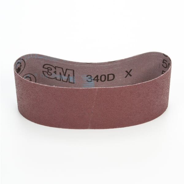 3M 7000119044 Narrow Cloth Belt, 6 in W Belt x 48 in L, P120 Grit, Fine Grade, Aluminum Oxide Abrasive, Cloth Backing