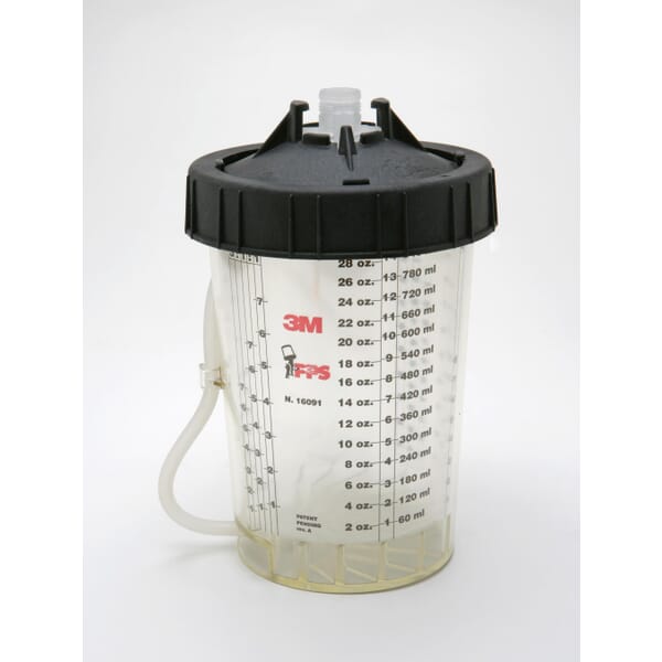 3M 7000119668 Type H/O Pressure Cup, 950 mL Container, For Use With 3M Paint Preparation System