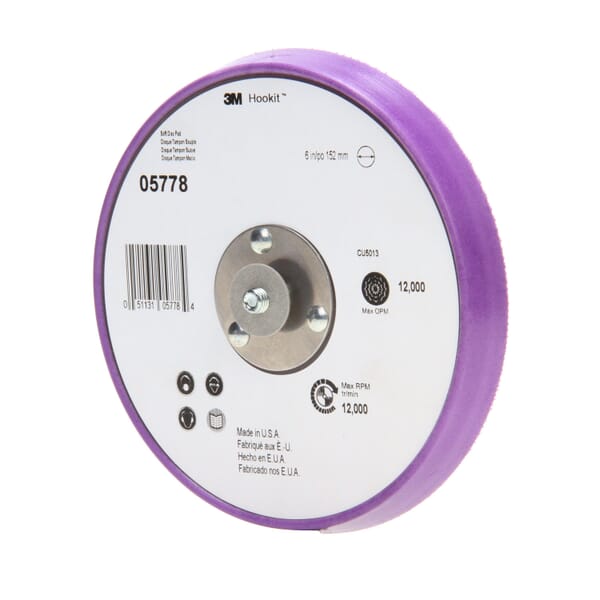 3M 7000119757 Soft Density Painters Pad, 6 in Dia Pad, Hookit Attachment