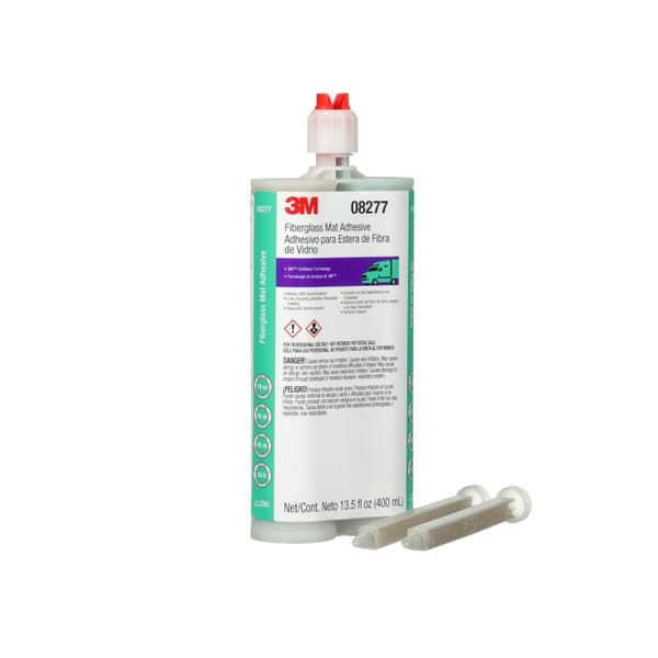 3M 7000119846 8277 Adhesive, 4 mL Cartridge, Fiberglass Cloth/Fiberglass Mat, 45 min Curing