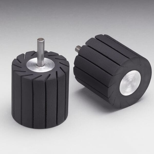 3M 7000120412 Slotted Expander Wheel, 2 in Dia Drum x 2 in L Drum, 1/4 in Dia Shank, 6000 rpm Max
