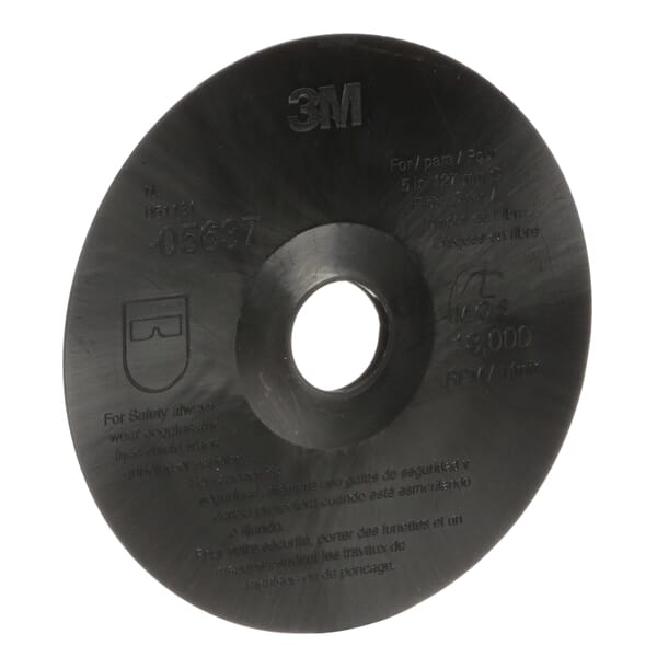 3M 7000120462 5637 Pad, 5 in Dia Pad, 5 in L 7/8 in W, Hub and Retainer Nut Attachment
