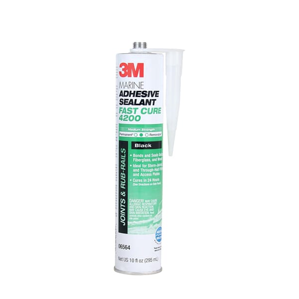 3M 7000120497 Fast Cure 4200 General Purpose Adhesive Sealant, 10 fl-oz Cartridge Container, Black