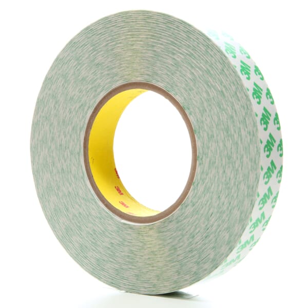 3M 7000124692 9087 Double Coated Tape, 55 yd L 1 in W, 10.1 mil THK, PVC, Modified Acrylic Adhesive, White
