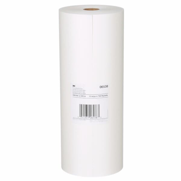 3M 7000126066 06538 Masking Paper, 750 ft L 12 in W 1.5 mil THK, White