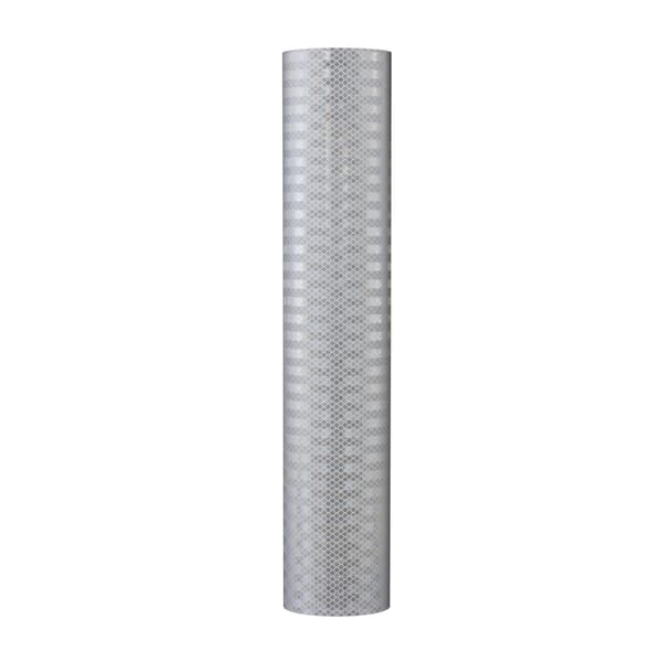3M 7000055690 Flexible Prismatic Reflective Sheeting, 50 yd L 6 in W, White