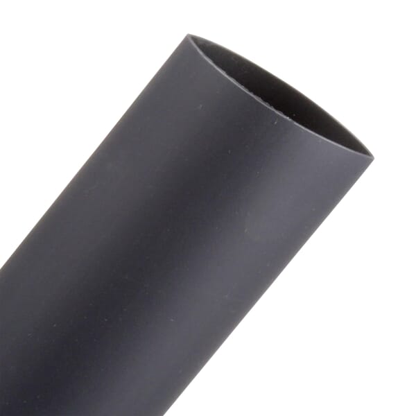 3M 7000133520 FP-301 Thin Wall Heat Shrink Tube, 1 in ID Expanded, 1/2 in ID Recovered, 0.035 in THK Wall Recovered, 48 in L, Polyolefin, Black