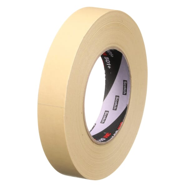 3M 7000138486 High Temperature Adhesive Tape, 55 m L x 24 mm W, 7.3 mil THK, Paper Liner, Rubber Adhesive