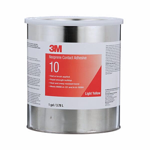 3M 7000144610 10 Adhesive, 1 gal, Light Yellow