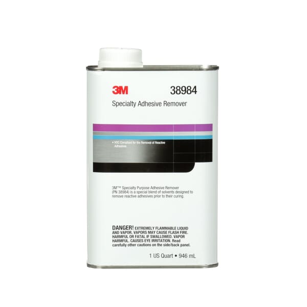 3M 7000148209 38984 Remover, 1 qt Can, Liquid Form, Transparent