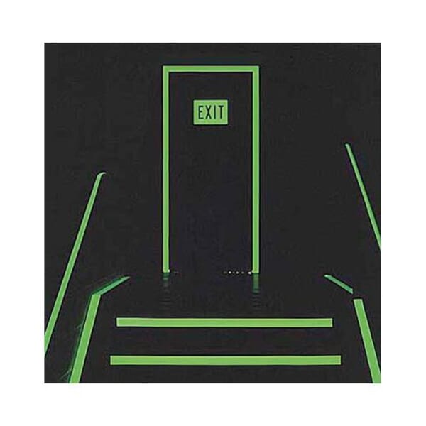 3M 7000148614 High Performance Photoluminescent Film, 50 yd L x 1 in W, 8 to 9 mil THK, Permanent Pressure Sensitive Adhesive