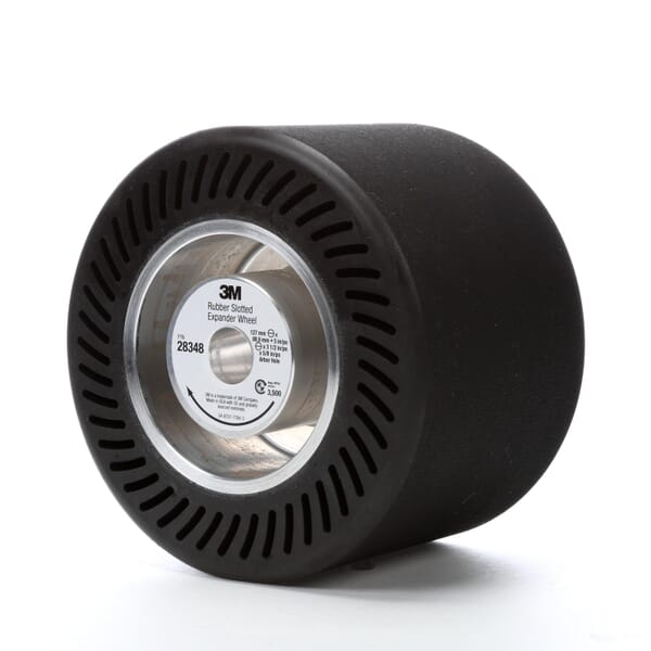 3M 7000028221 Slotted Expander Wheel, 5 in Dia Drum x 3-1/2 in L Drum, 3500 rpm Max
