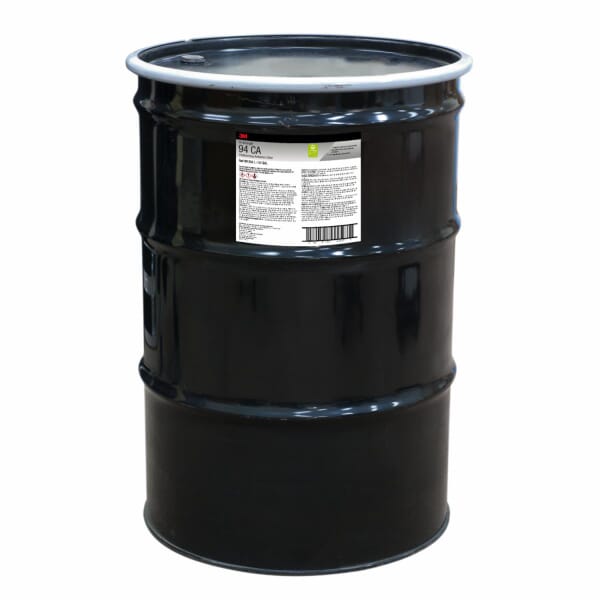 3M 7010310276 94 CA Hi-Strength Postforming Adhesive, 54 gal Drum, Transparent