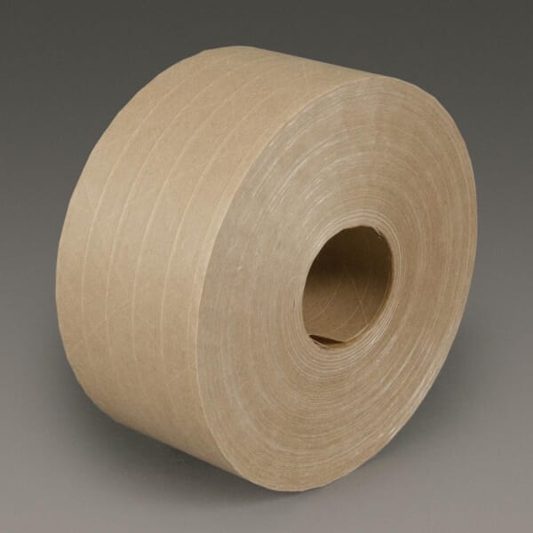 3M 7010313035 6146 Medium Duty Paper Tape, 450 ft L 2.83 in W, 5.9 mil THK, Reinforced Paper Backing, Brown