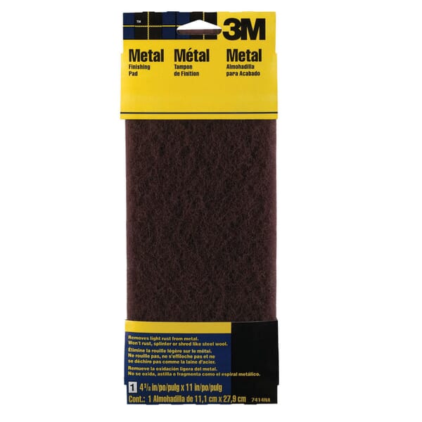 3M 7010315820 Finishing Pad, 11 in L, 4-3/8 in W W/Dia, Medium Grade