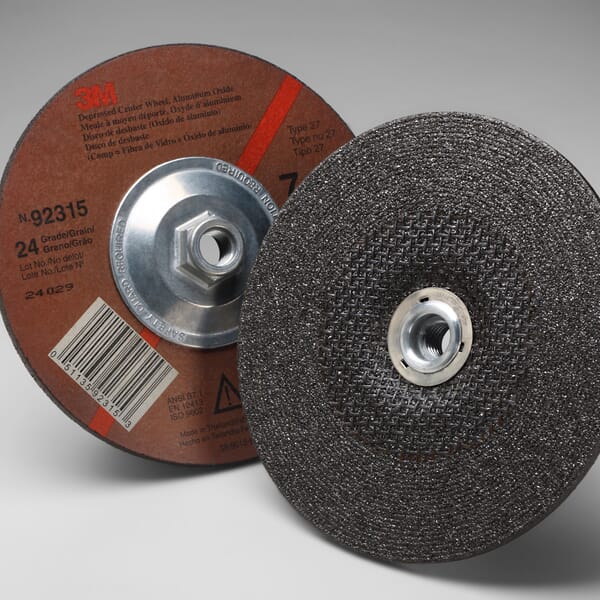 3M 7010325743 General Purpose Grinding Wheel, 7 in Dia Wheel x 1/4 in THK Wheel, 24 Grit, Aluminum Oxide Abrasive
