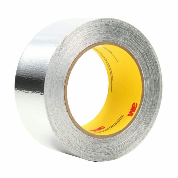 3M 7100053630 425 Foil Tape, 60 yd L 2 in W, 4.6 mil THK, Acrylic Adhesive, Aluminum Foil Backing, Silver