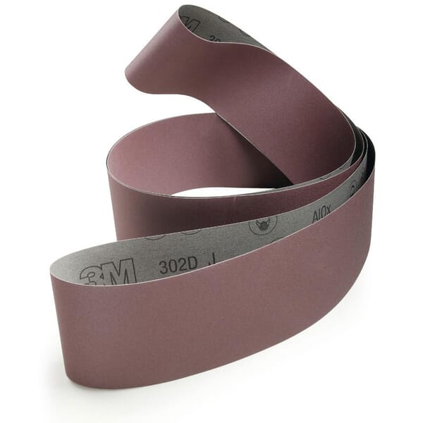 3M 7010363112 Narrow Cloth Belt, 2 in W Belt x 132 in L, P180 Grit, Very Fine Grade, Cloth Backing