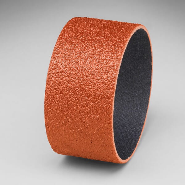 3M 7010309104 Spiral Band, 2 in Dia x 1 in L Band, 80 Grit, Medium Grade, Ceramic Abrasive