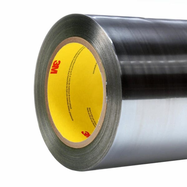 3M 7010337964 425 Foil Tape, 60.14 yd L 11.89 in W, 0.12 mm THK, Acrylic Adhesive, Aluminum Foil Backing, Silver