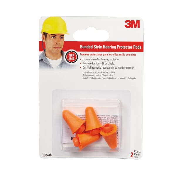 3M 7010376828 Adjustable Lightweight Replacement Pod, For Use With Banded Hearing Protectors