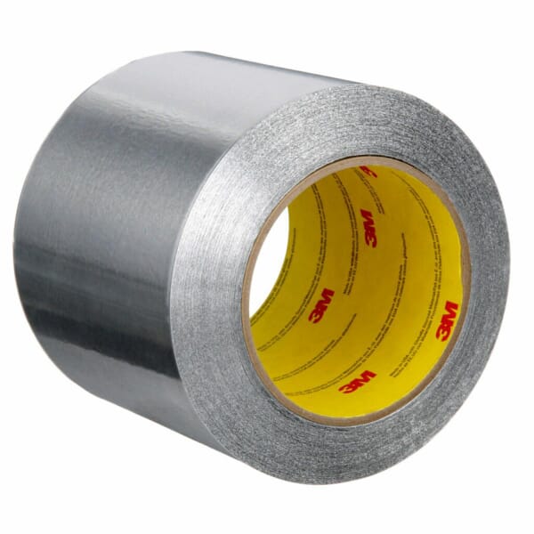 3M 7100053593 425 Foil Tape, 60 yd L 6 in W, 4.6 mil THK, Acrylic Adhesive, Aluminum Foil Backing, Silver
