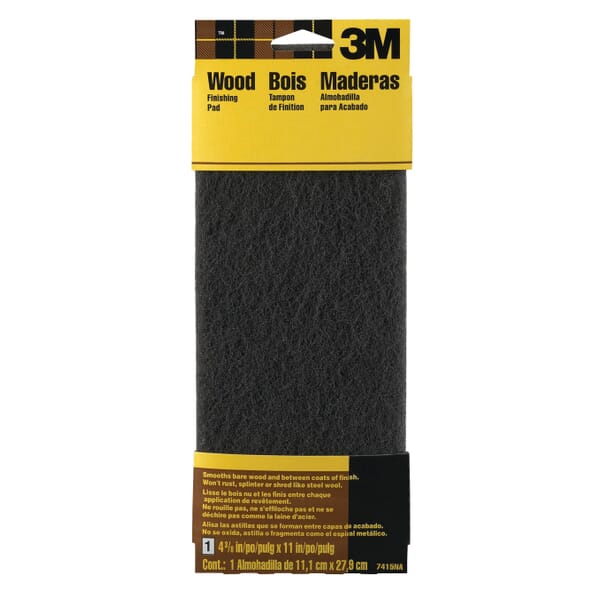 3M 7010383728 Finishing Pad, 11 in L, 4-3/8 in W W/Dia, Medium Grade