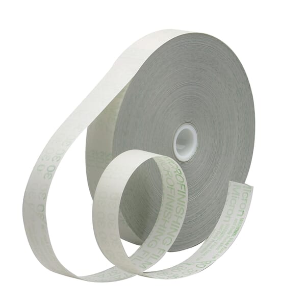 3M 7010510016 Microfinishing Film Roll, 600 ft OAL x 0.945 in OAW, Aluminum Oxide Abrasive