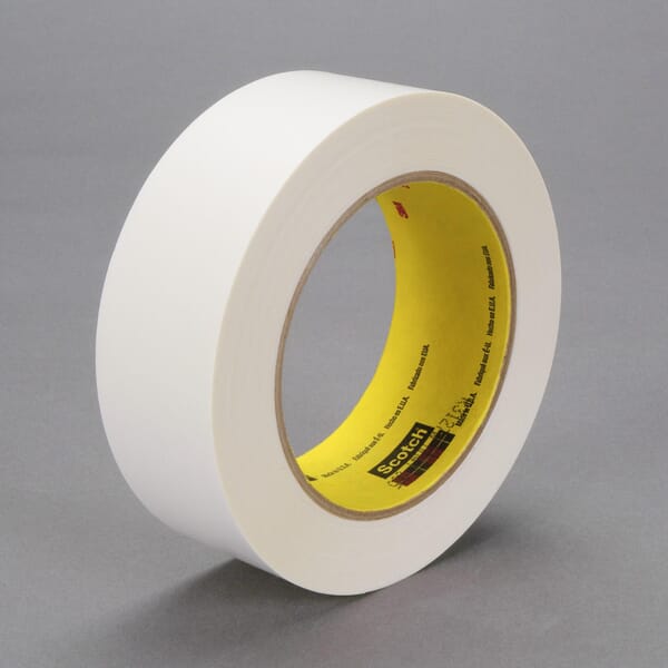 3M 7100027855 R3127 Flatback Tape, 55 m L 36 mm W, 4.5 mil THK, Paper Backing, White