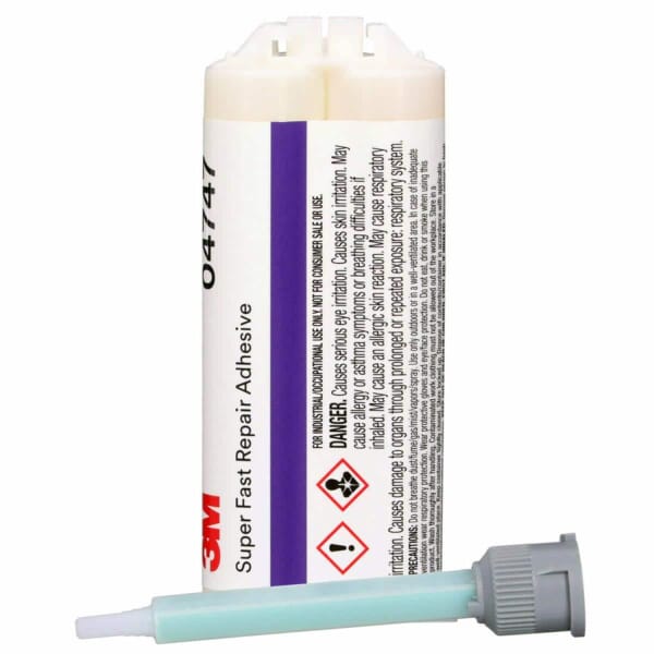3M 7100006276 4747 Instant Adhesive, 47.3 mL Cartridge, Amber
