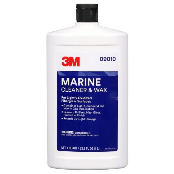 3M 7100006932 Marine Cleaner and Wax, 32 oz Container Bottle Container, Beige, Liquid Form
