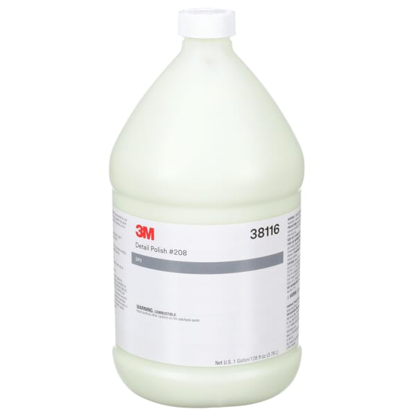 3M 7100007588 208 Detail Polish Concentrate, 1 gal Container Bottle Container, Liquid Form