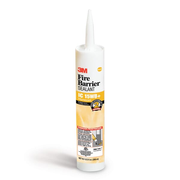 3M 7100011413 Fire Barrier Sealant, Cartridge Container, Composition: Calcium Carbonate, Water, Polymer, Sodium Silicate, Zinc Borate 2335, Fiberglass, Quartz Silica, 3 hr Fire Rating, Yellow, 4 to 50 deg C, <=4 g/L VOC
